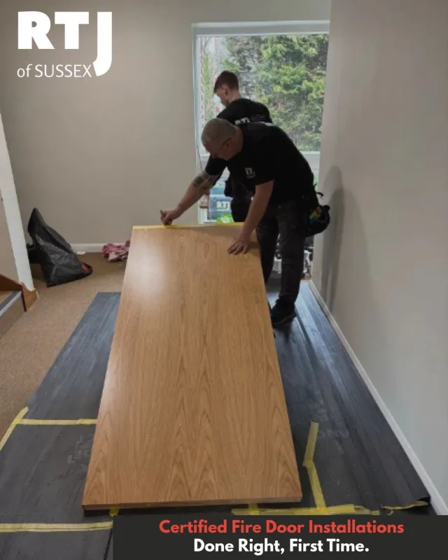 Fire Door Installation Services 🚪🔥

Protecting lives starts with proper compartmentation. At RTJ of Sussex, we supply and install fully certified fire doors that meet current UK safety regulations—ensuring secure escape routes and fire-resistant zones.

What’s included:

✔️ On-site assessment for safety and compliance
✔️ Supply of third-party accredited fire doors & hardware
✔️ Installation by qualified, experienced technicians

Based in Eastbourne, we work across Sussex and the South East.

📞 07511 140776 | 🌐 www.rtjofsussex.com
Book your fire door survey today.