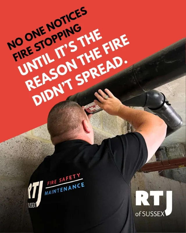 Fire Stopping: The Invisible Lifesaver.

You might not see it, but fire stopping is what stops flames from sneaking through walls, ceilings, and hidden gaps. 

Our work is clean, precise, and fully certified, protecting buildings across Eastbourne and Sussex. 

Small gaps can mean big risks. We make sure there are none.

📧 roy@rtjofsussex.com
📞 07511140776
🌐 www.rtjofsussex.com

#FireDoorSafety #CrowboroughFireSafety #RTJofSussex #FireSafetyExperts #BuildingComplianceUK