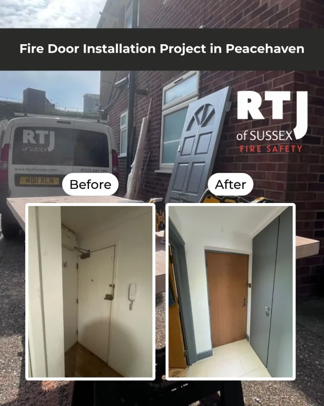 We’ve just completed a fire door installation project in Peacehaven, ensuring the property is fully compliant and its occupants protected. Fire doors aren’t just a requirement they’re a lifesaving barrier, slowing the spread of flames and smoke in an emergency.

At RTJ of Sussex, we don’t cut corners. Every door we install is fitted with care, precision, and a commitment to the highest safety standards. 

Whether it’s a block of flats, commercial site, or community building, our team brings expertise and peace of mind to every job.

Need fire door installation or inspections in Sussex? Get in touch today for trusted, hassle-free service.

📧 Email: info@rtjofsussex.com
📞 Phone: 01323 885199
🌐 Website: www.rtjofsussex.com