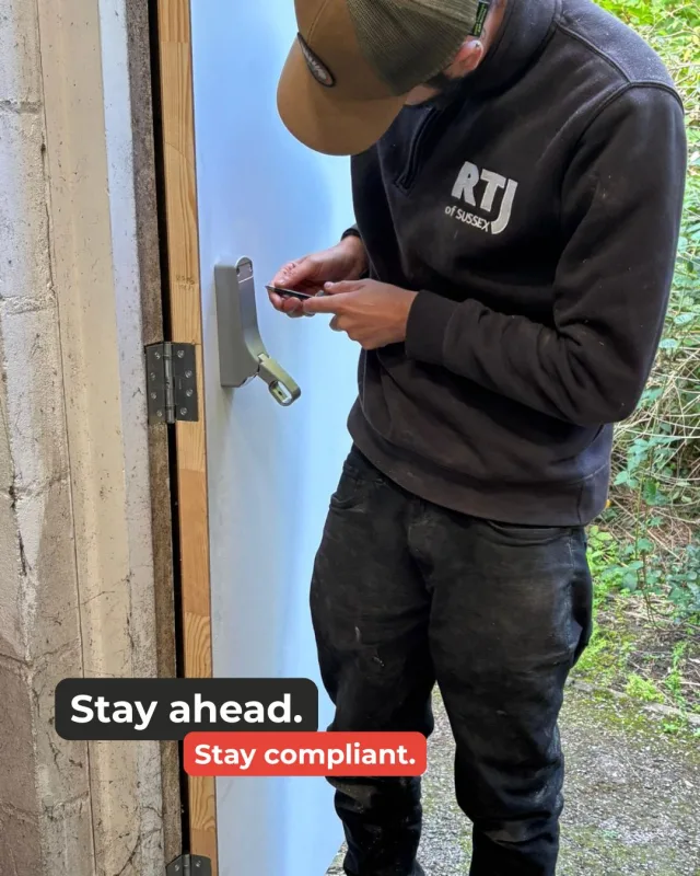 How often should fire doors be inspected? 

The answer depends on your building. Busy properties like flats, offices, and care homes may need checks every 3 months. 

We help clients across Sussex set up simple inspection schedules saving time, stress, and potential penalties.

📧 Email: info@rtjofsussex.com
📞 Phone: 01323 885199
🌐 Website: www.rtjofsussex.com